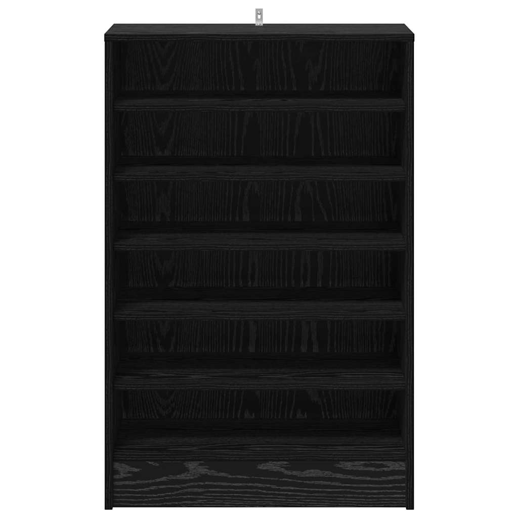 Shoe Cabinet 60 x 35 x 92 cm Engineered Wood Black Oak