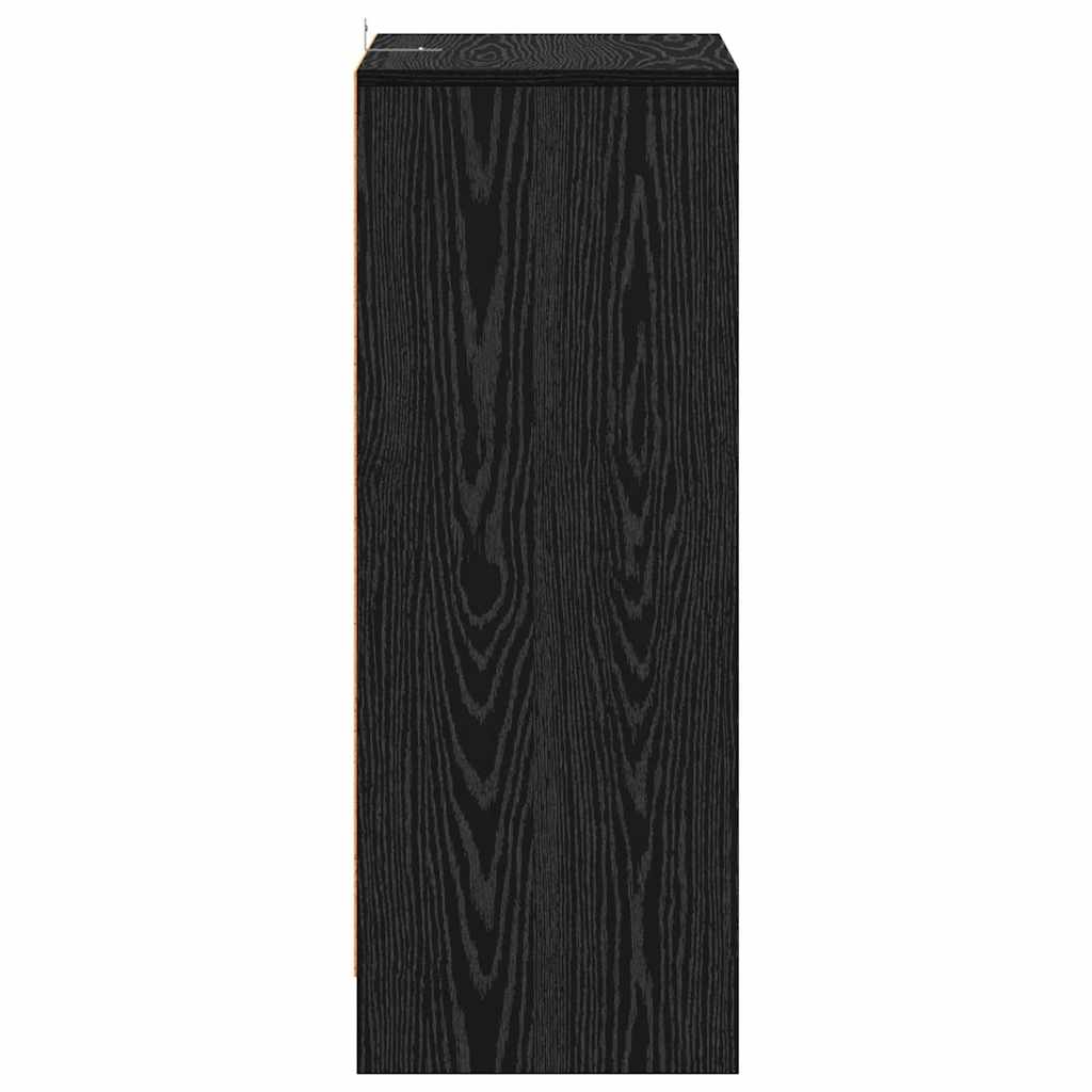 Shoe Cabinet 60 x 35 x 92 cm Engineered Wood Black Oak