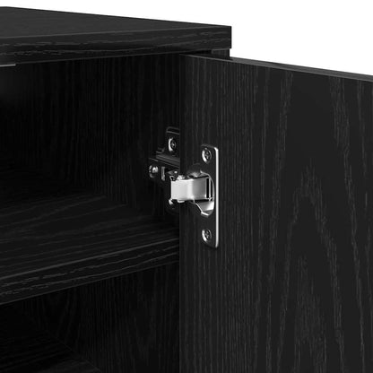 Shoe Cabinet 32 x 35 x 92 cm Engineered Wood Black Oak
