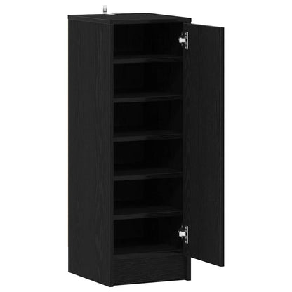 Shoe Cabinet 32 x 35 x 92 cm Engineered Wood Black Oak