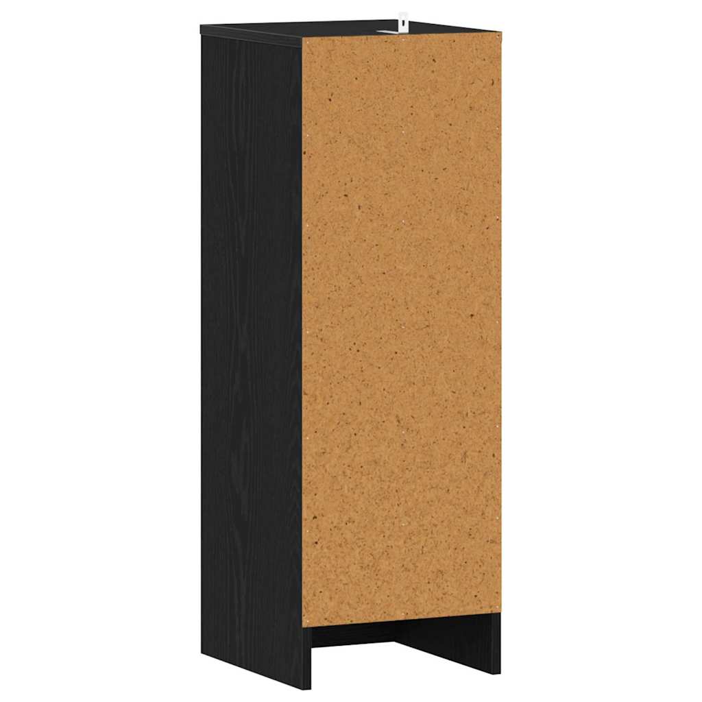 Shoe Cabinet 32 x 35 x 92 cm Engineered Wood Black Oak