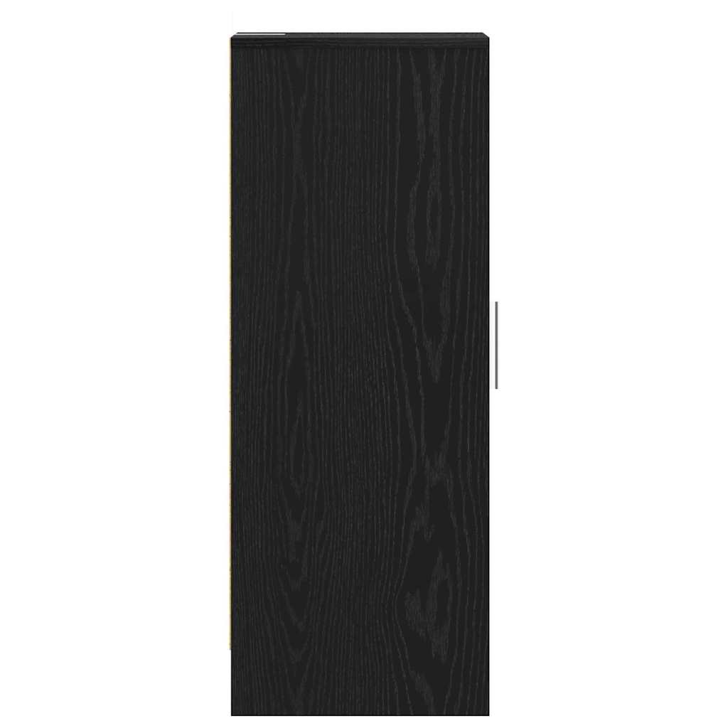 Shoe Cabinet 32 x 35 x 92 cm Engineered Wood Black Oak