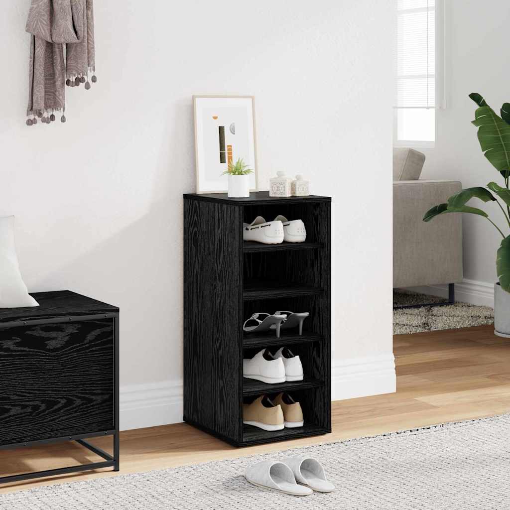Shoe Cabinet 32 x 35 x 70 cm Engineered Wood Black Oak