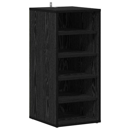Shoe Cabinet 32 x 35 x 70 cm Engineered Wood Black Oak