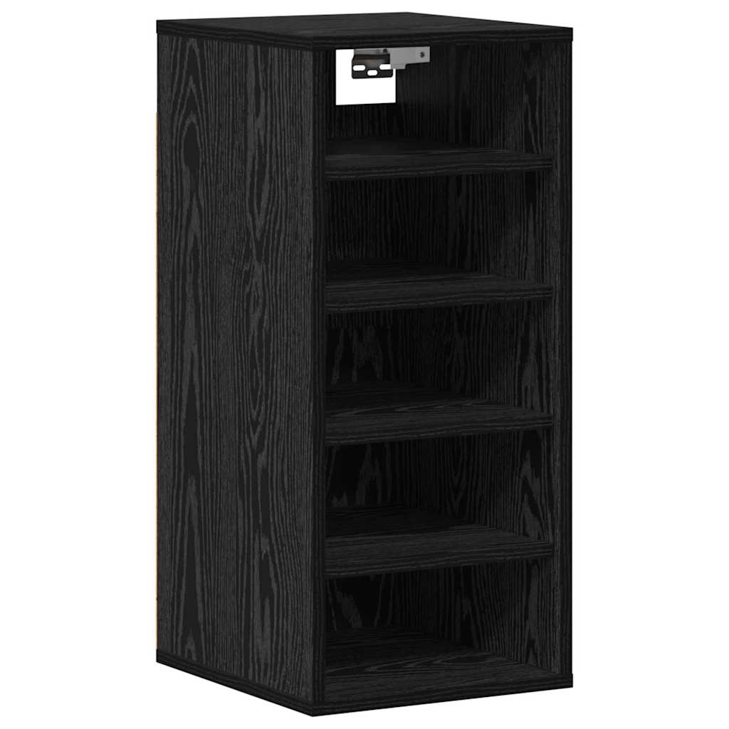 Shoe Cabinet 32 x 35 x 70 cm Engineered Wood Black Oak