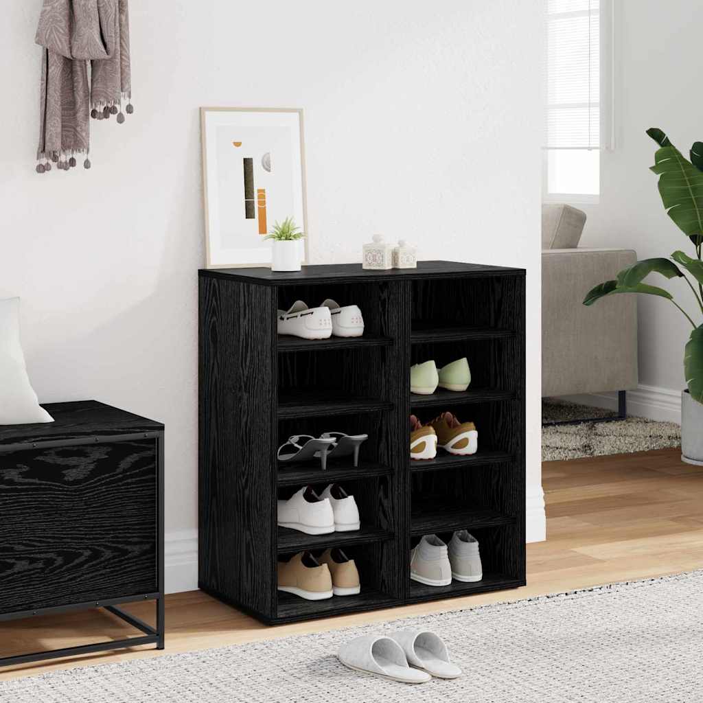 Shoe Cabinet 2 pcs Black Oak 32 x 35 x 70 cm Engineered Wood