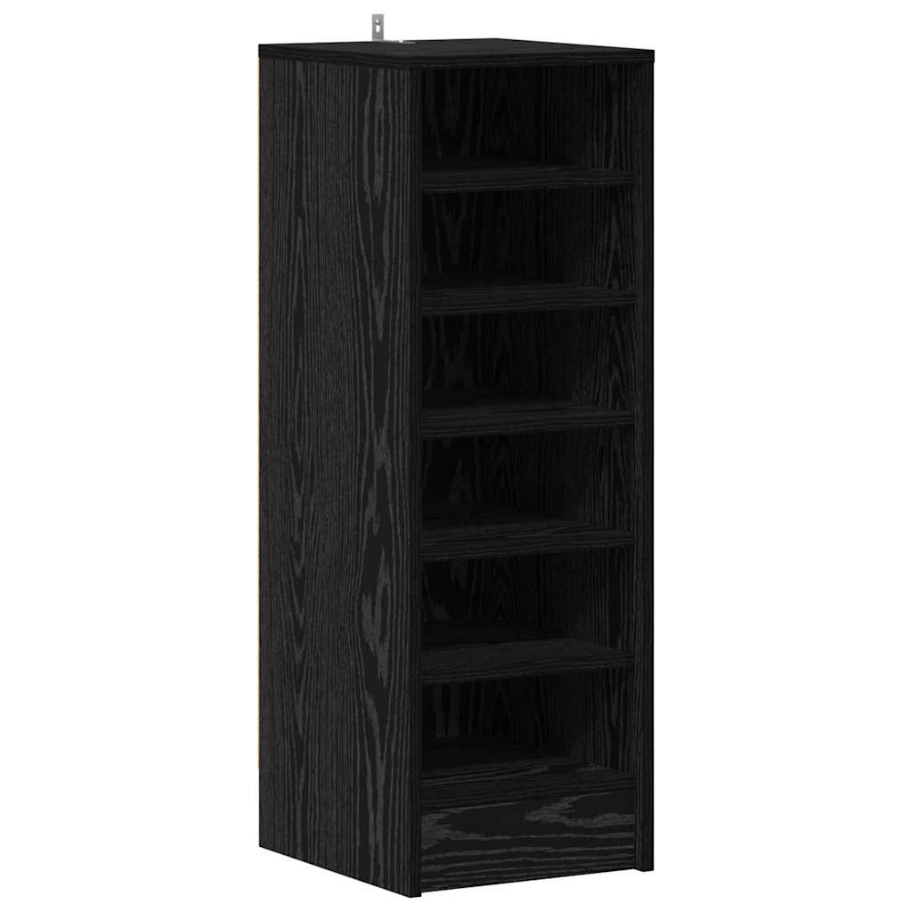 Shoe Cabinet 32 x 35 x 90 cm Engineered Wood Black Oak