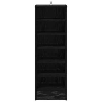Shoe Cabinet Black Oak 32 x 35 x 90 cm Engineered Wood