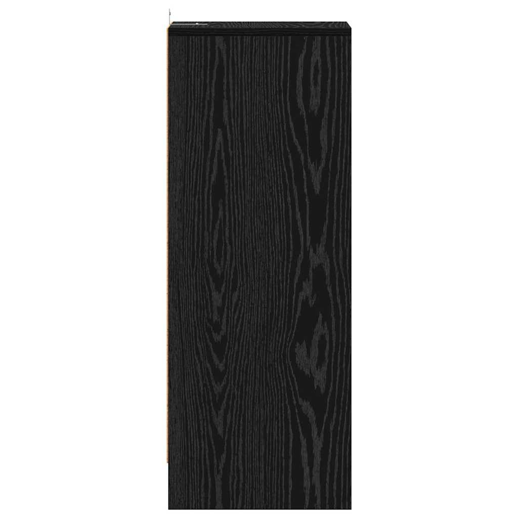 Shoe Cabinet Black Oak 32 x 35 x 90 cm Engineered Wood