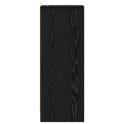 Shoe Cabinet Black Oak 32 x 35 x 90 cm Engineered Wood