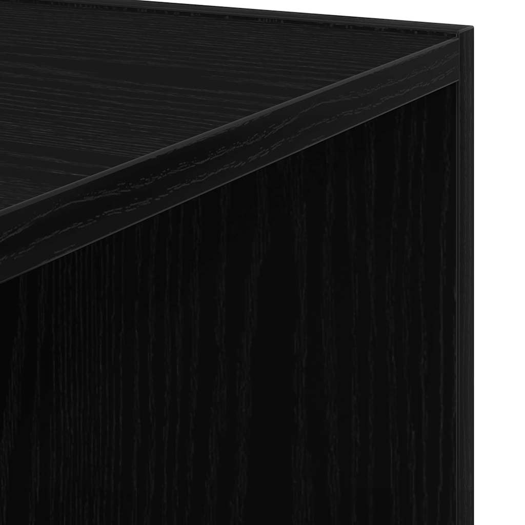 Corner Shelves Black Oak 33 x 33 x 132 cm Engineered Wood