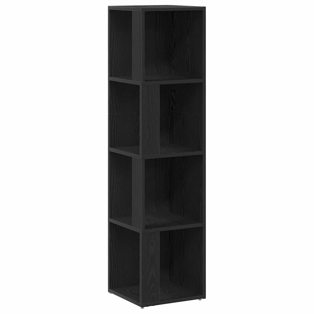 Corner Shelves 33 x 33 x 132 cm Engineered Wood Black Oak