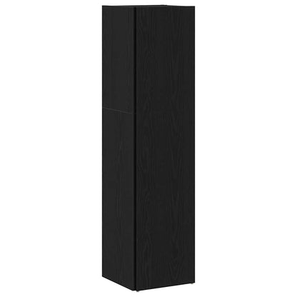 Corner Shelves Black Oak 33 x 33 x 132 cm Engineered Wood