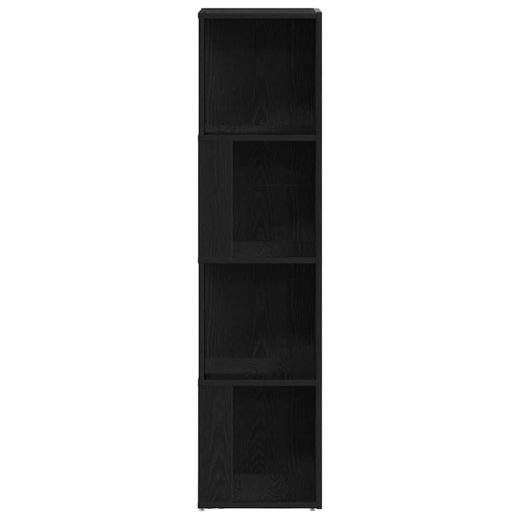 Corner Shelves 33 x 33 x 132 cm Engineered Wood Black Oak