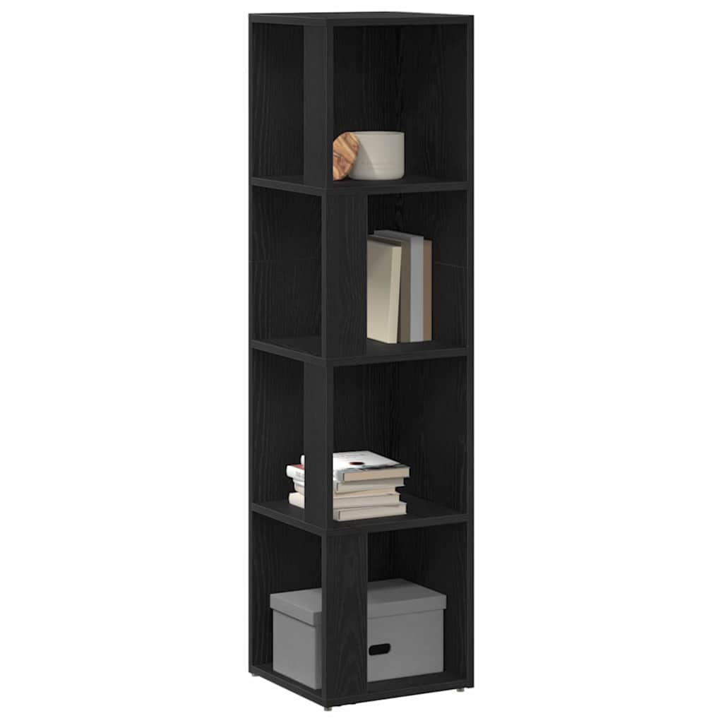 Corner Shelves 33 x 33 x 132 cm Engineered Wood Black Oak