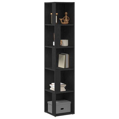 Corner Shelves 33 x 33 x 164.5 cm Engineered Wood Black Oak