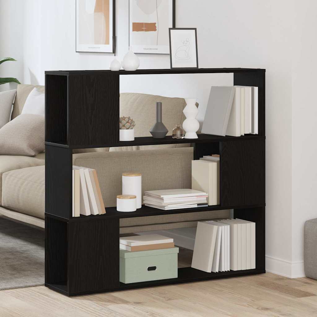 TV Cabinet Set 100 x 24 x 94 cm Black Oak Engineered Wood
