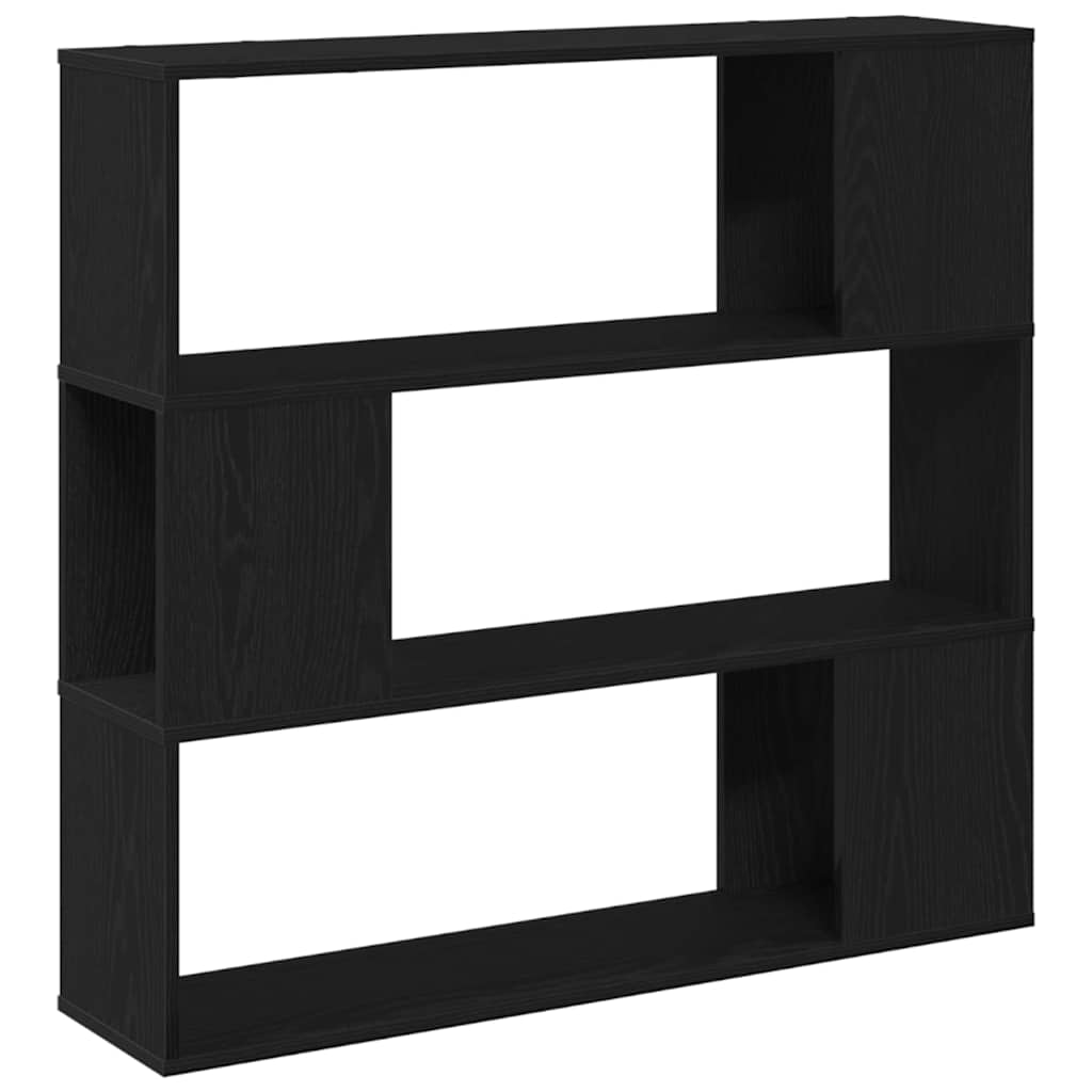 TV Cabinet Set Black Oak 100 x 24 x 94 cm Engineered Wood