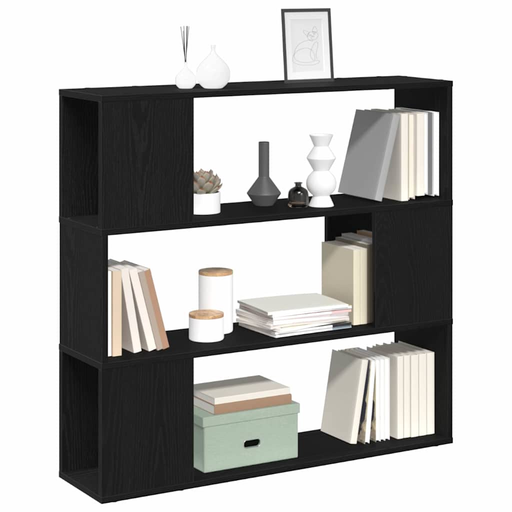 TV Cabinet Set 100 x 24 x 94 cm Black Oak Engineered Wood