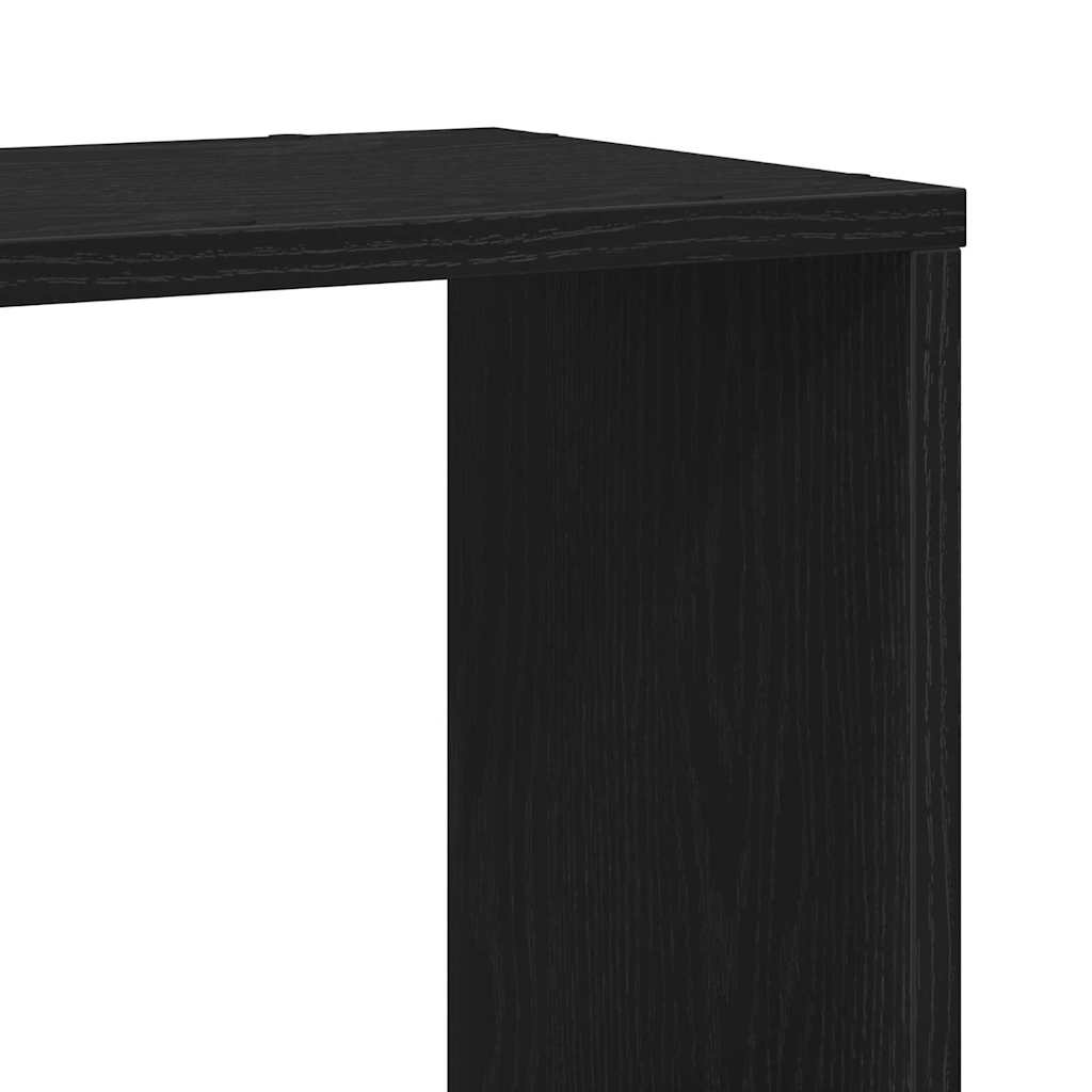 TV Cabinet Set Black Oak 100 x 24 x 124.5 cm Engineered Wood