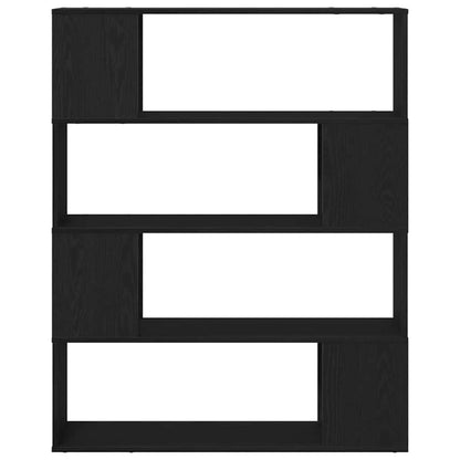 TV Cabinet Set Black Oak 100 x 24 x 124.5 cm Engineered Wood