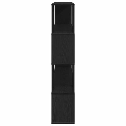 TV Cabinet Set 100 x 24 x 124.5 cm Black Oak Engineered Wood