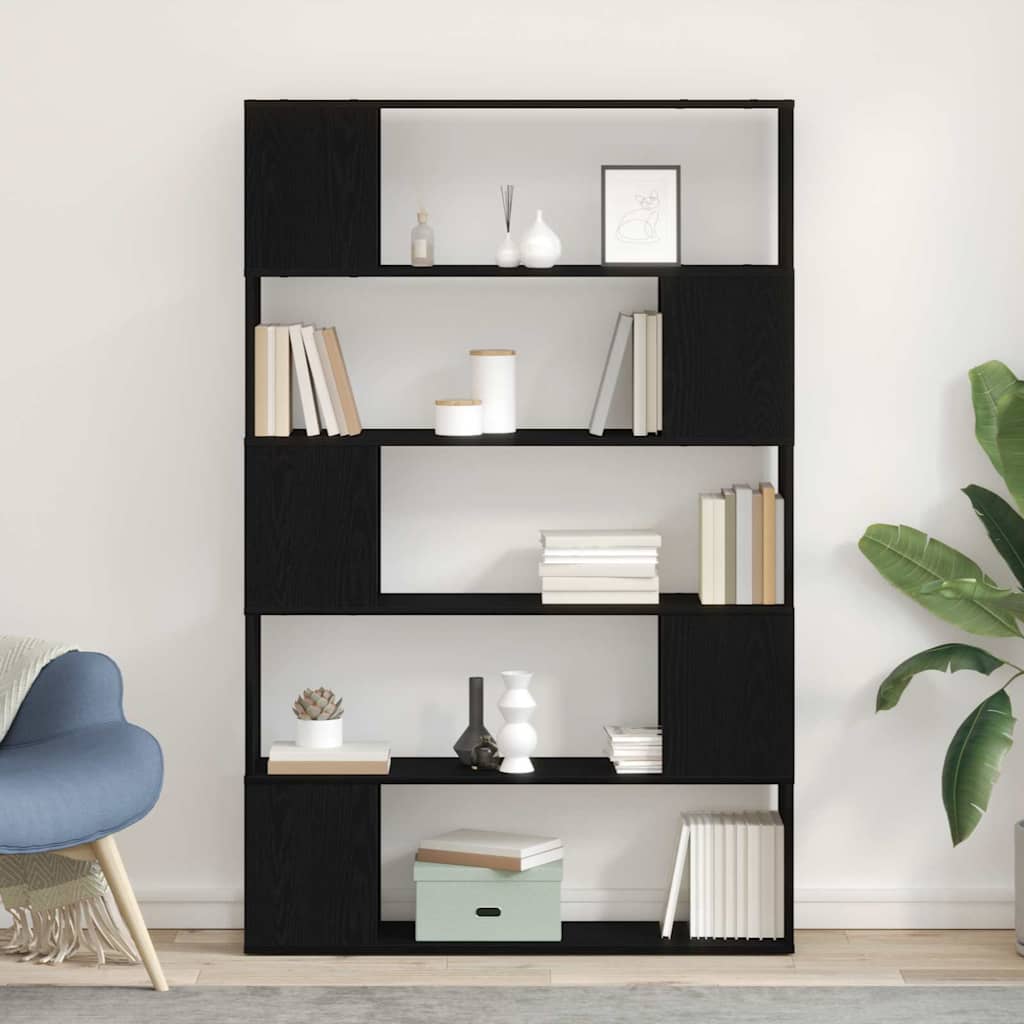 TV Cabinet Set 100 x 24 x 155 cm Black Oak Engineered Wood