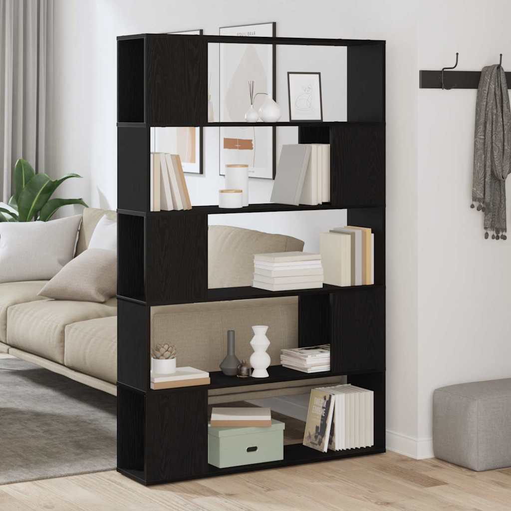 TV Cabinet Set 100 x 24 x 155 cm Black Oak Engineered Wood