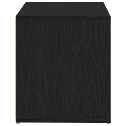 Hall Bench Black Oak 80 x 40 x 45 cm Engineered Wood