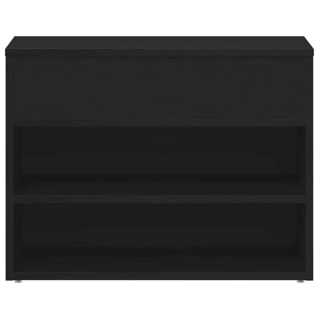 Shoe Bench 60 x 30 x 45 cm Engineered Wood Black Oak