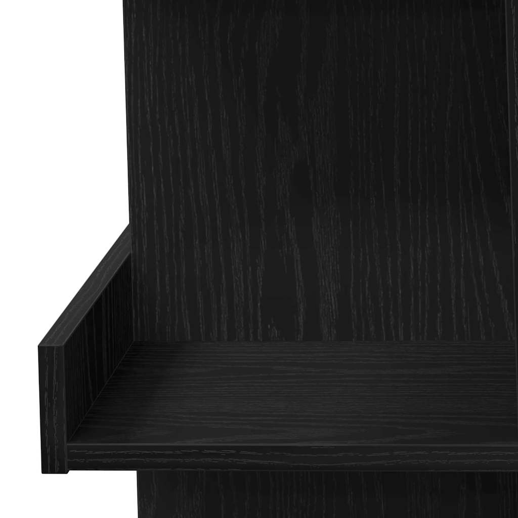 Bar Table Black Oak 100 x 48 x 101.5 cm Engineered Wood