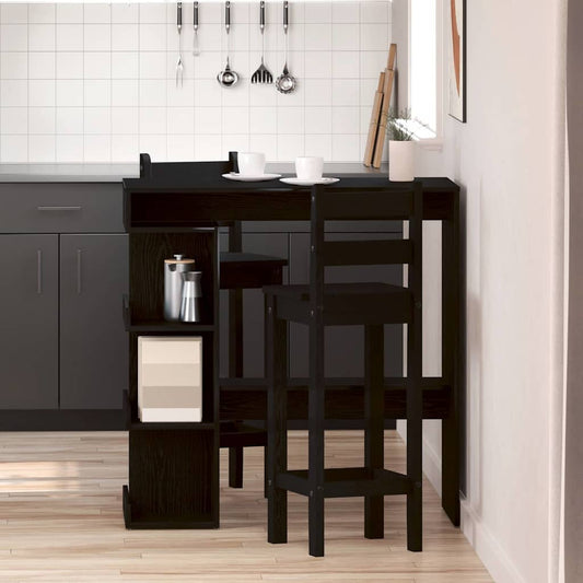 Bar Table 100 x 48 x 101.5 cm Engineered Wood Black Oak