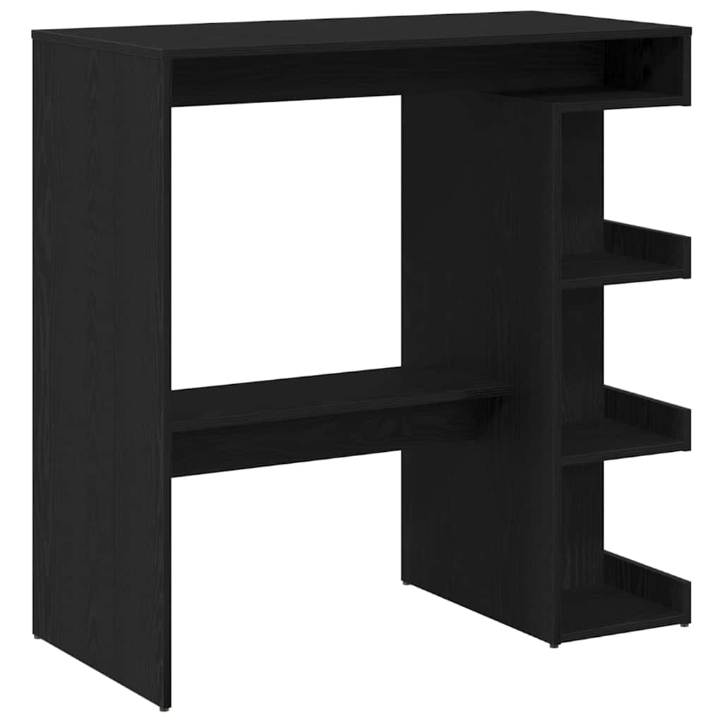Bar Table Black Oak 100 x 48 x 101.5 cm Engineered Wood