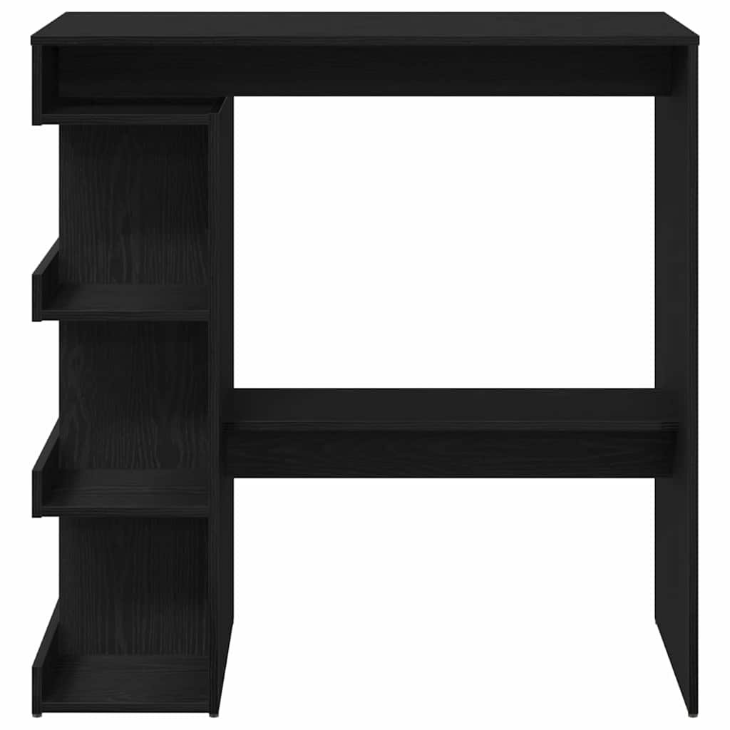 Bar Table Black Oak 100 x 48 x 101.5 cm Engineered Wood