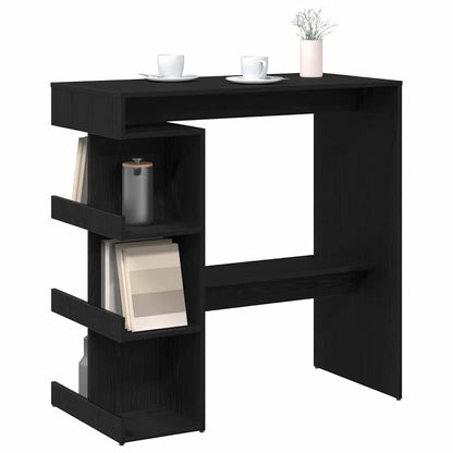 Bar Table Black Oak 100 x 48 x 101.5 cm Engineered Wood