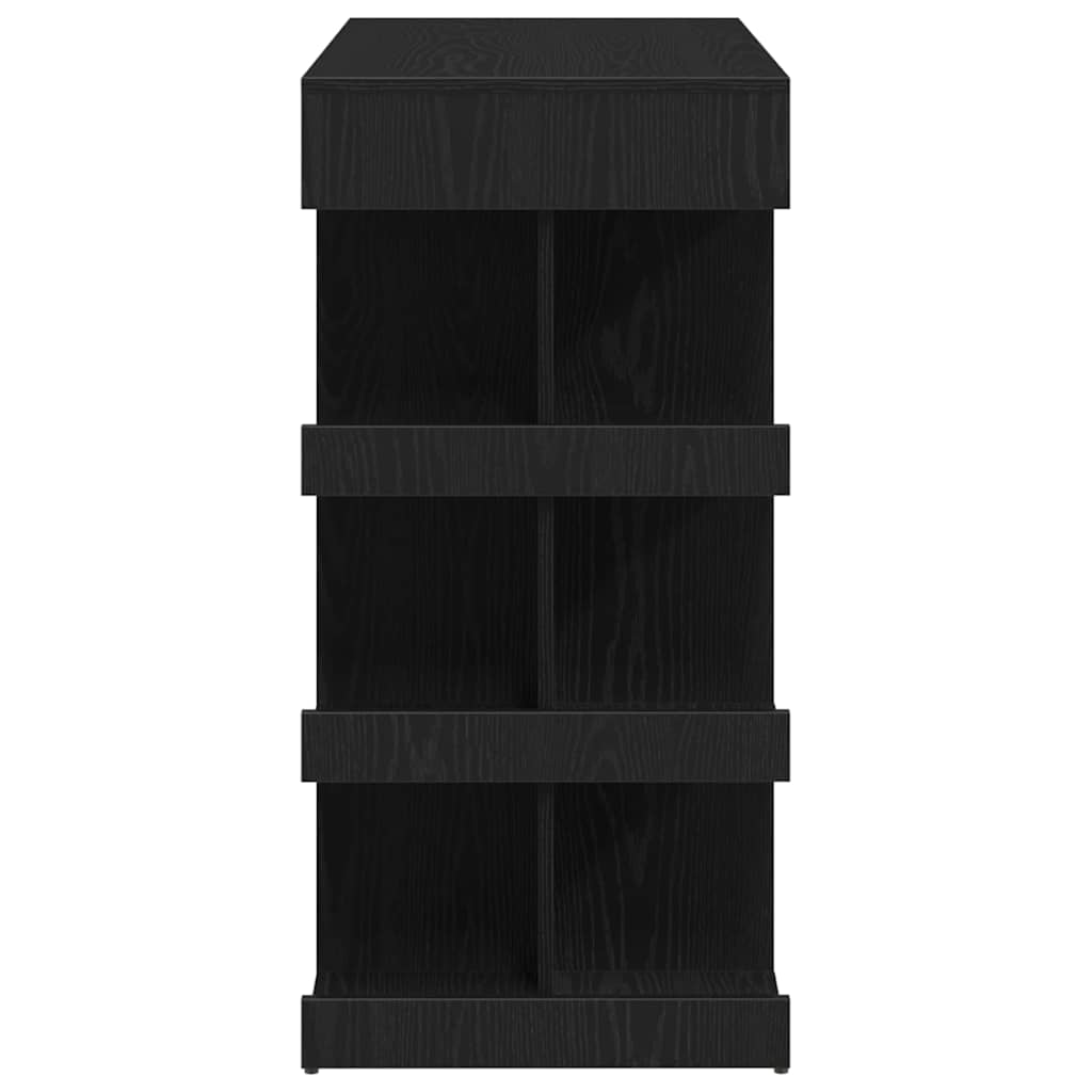 Bar Table Black Oak 100 x 48 x 101.5 cm Engineered Wood