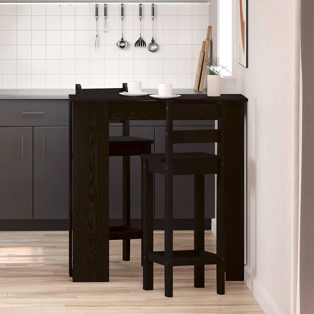 Bar Table 102 x 50 x 103.5 cm Engineered Wood Black Oak