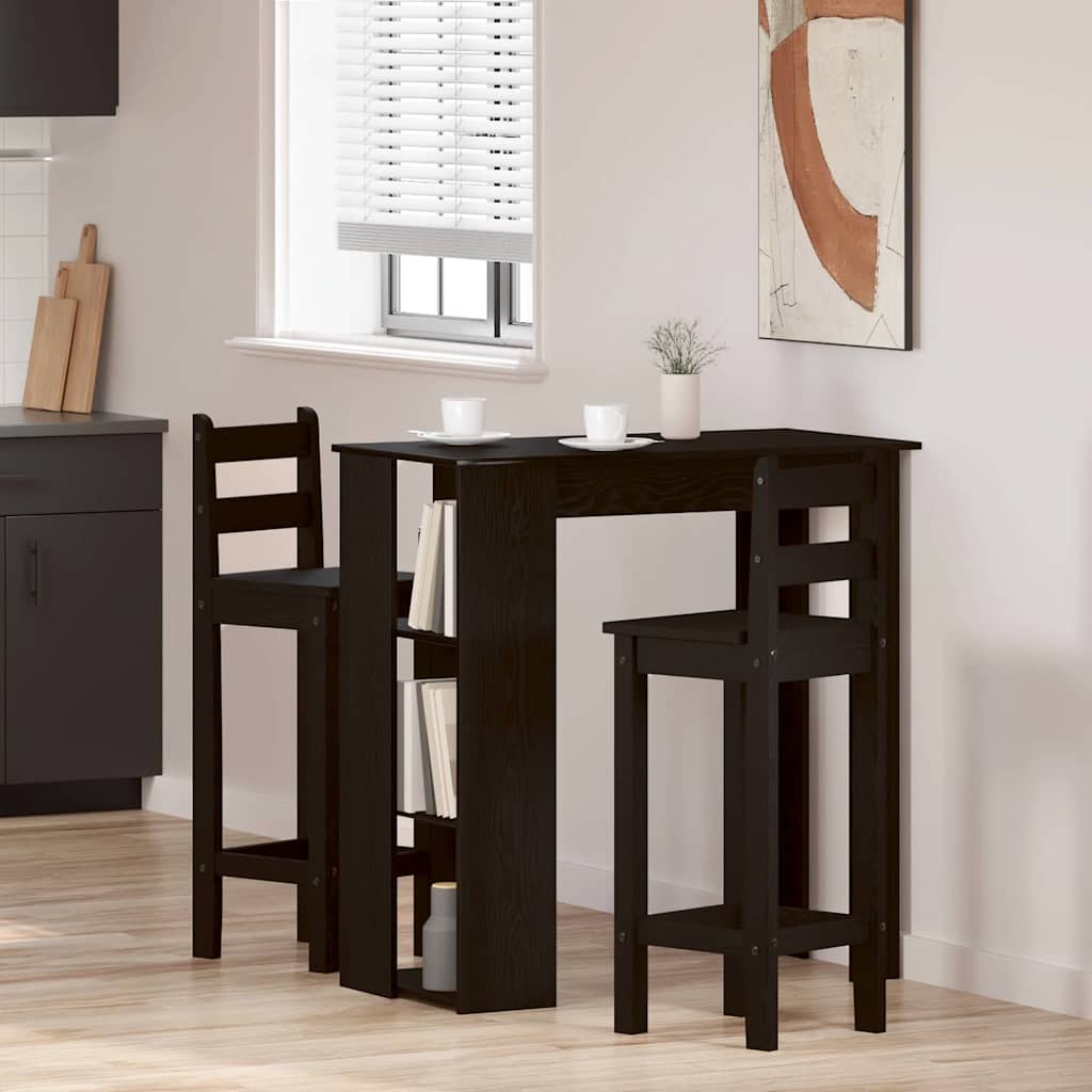 Bar Table 102 x 50 x 103.5 cm Engineered Wood Black Oak