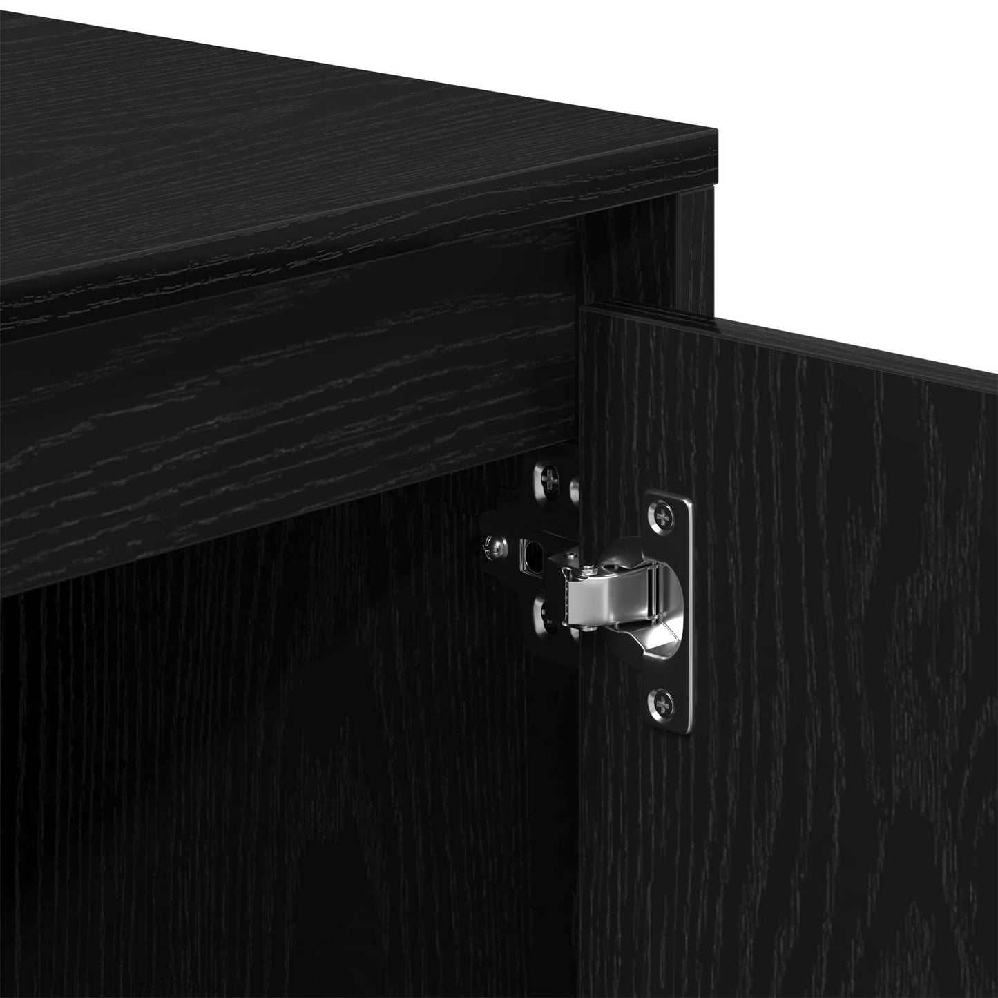 TV Cabinet 102 x 37.5 x 52.5 cm Black Oak Engineered Wood