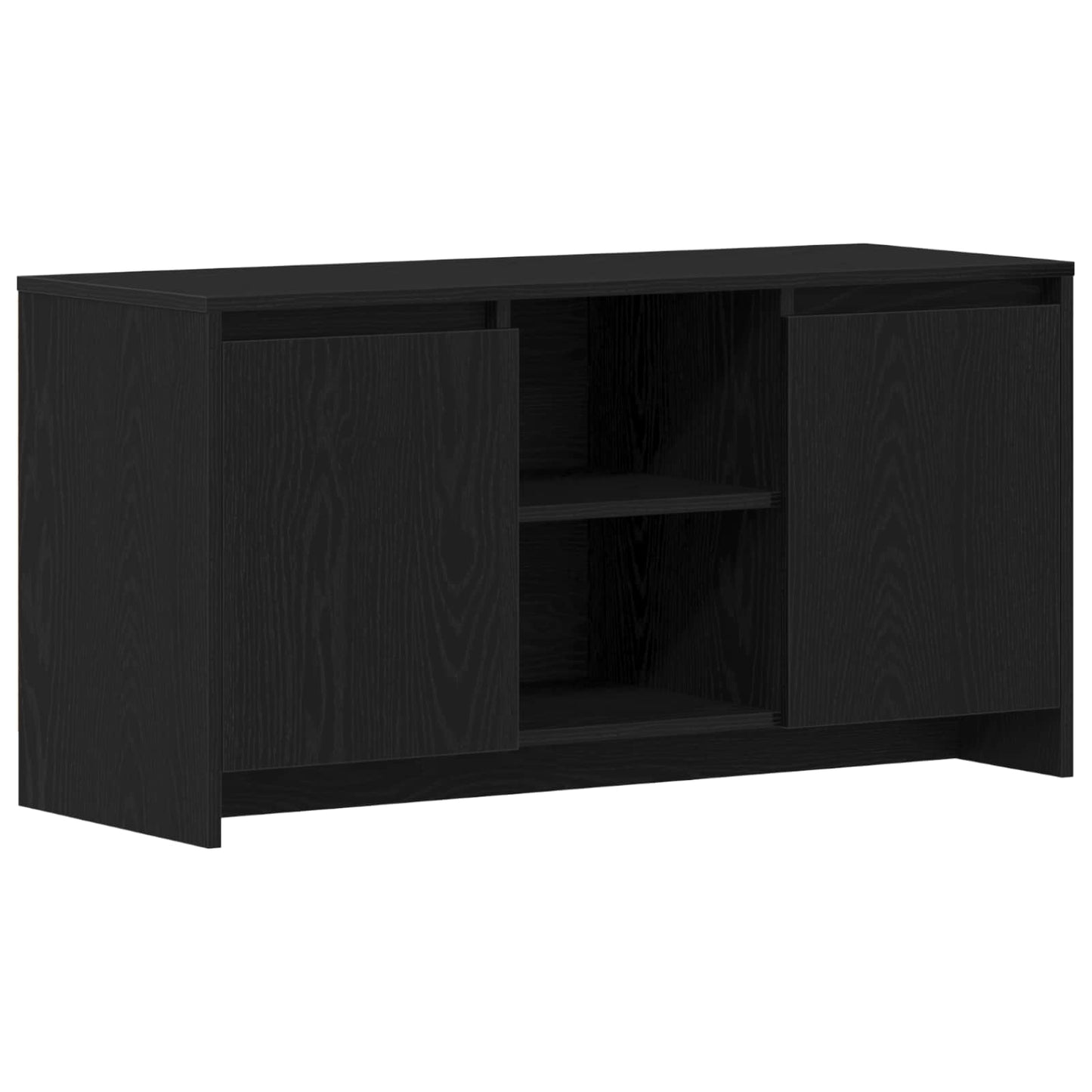 TV Cabinet 102 x 37.5 x 52.5 cm Black Oak Engineered Wood
