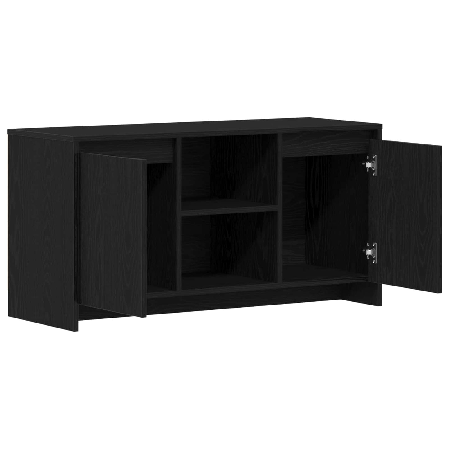 TV Cabinet 102 x 37.5 x 52.5 cm Black Oak Engineered Wood