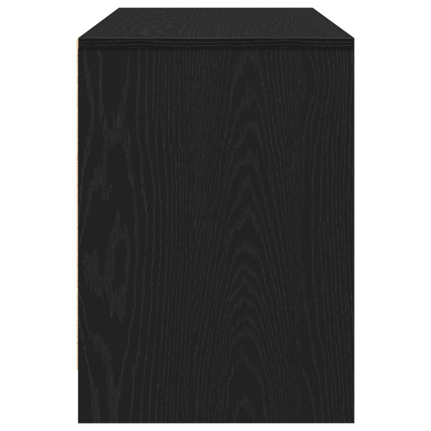 TV Cabinet 102 x 37.5 x 52.5 cm Black Oak Engineered Wood