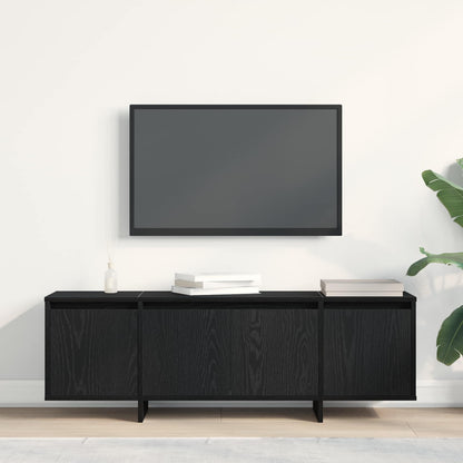 TV Cabinet Black Oak 120 x 30 x 40.5 cm Engineered Wood