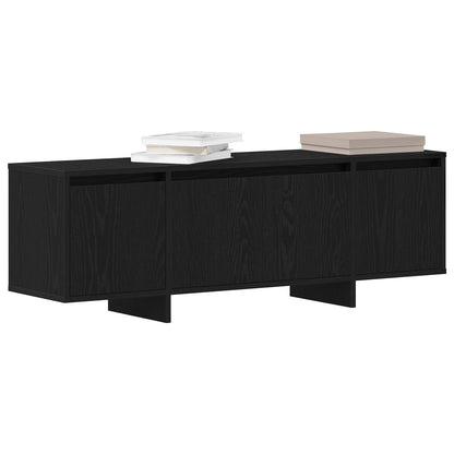 TV Cabinet Black Oak 120 x 30 x 40.5 cm Engineered Wood