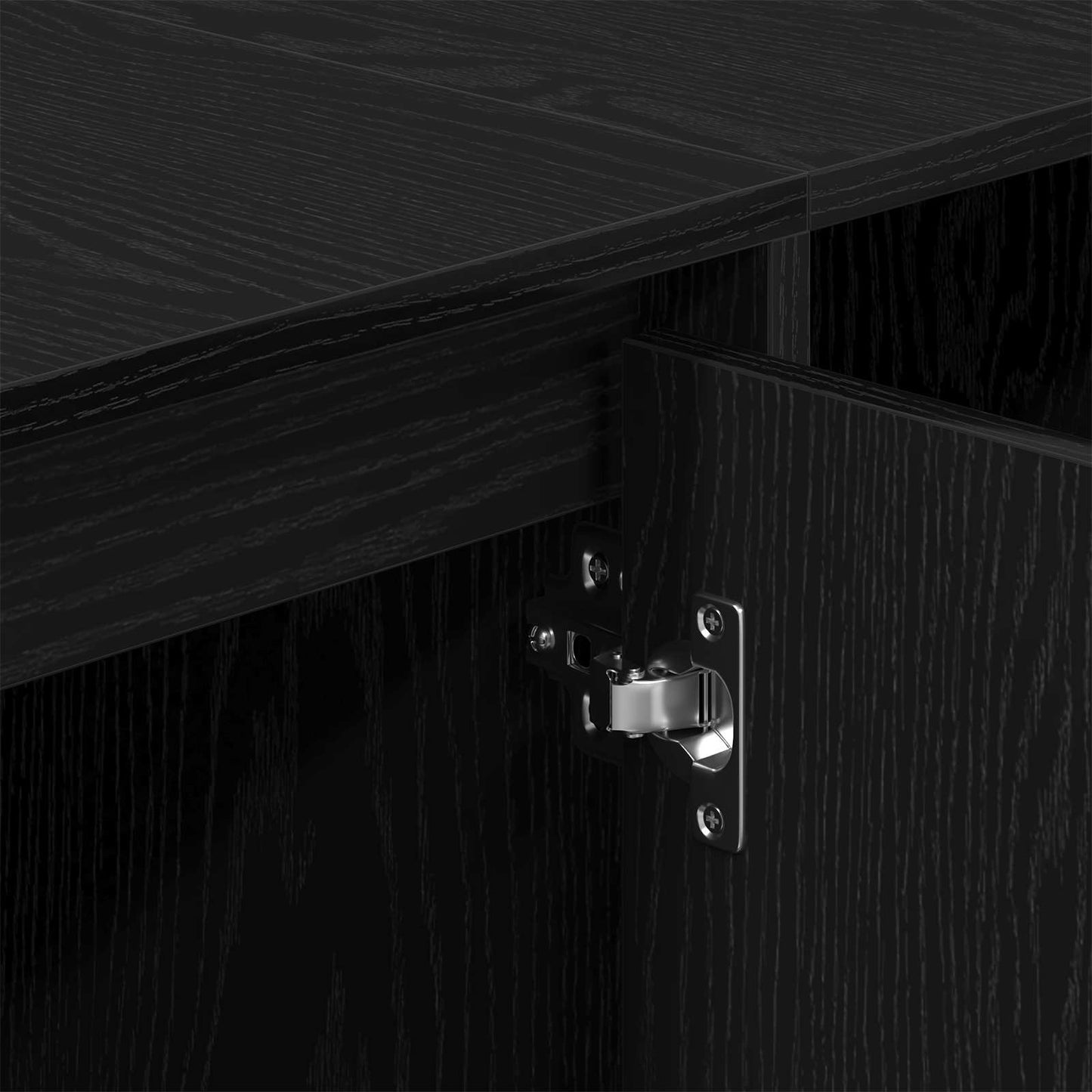 TV Cabinet 130 x 35 x 50 cm Black Oak Engineered Wood