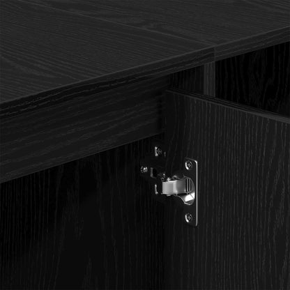 TV Cabinet 130 x 35 x 50 cm Black Oak Engineered Wood