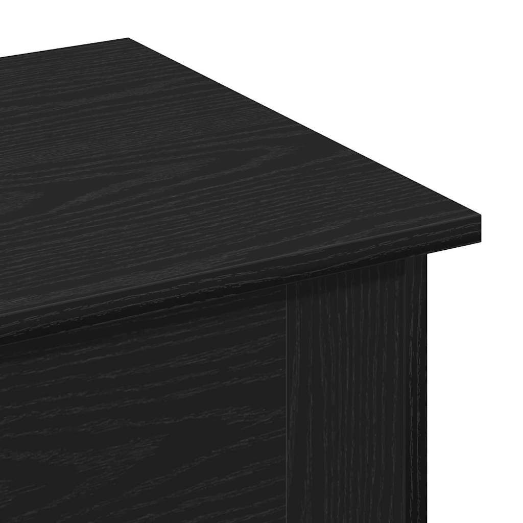 Coffee Table Black Oak 40 x 40 x 42 cm Engineered Wood