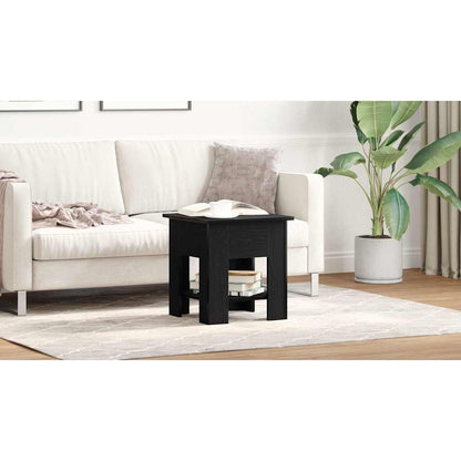Coffee Table Black Oak 40 x 40 x 42 cm Engineered Wood