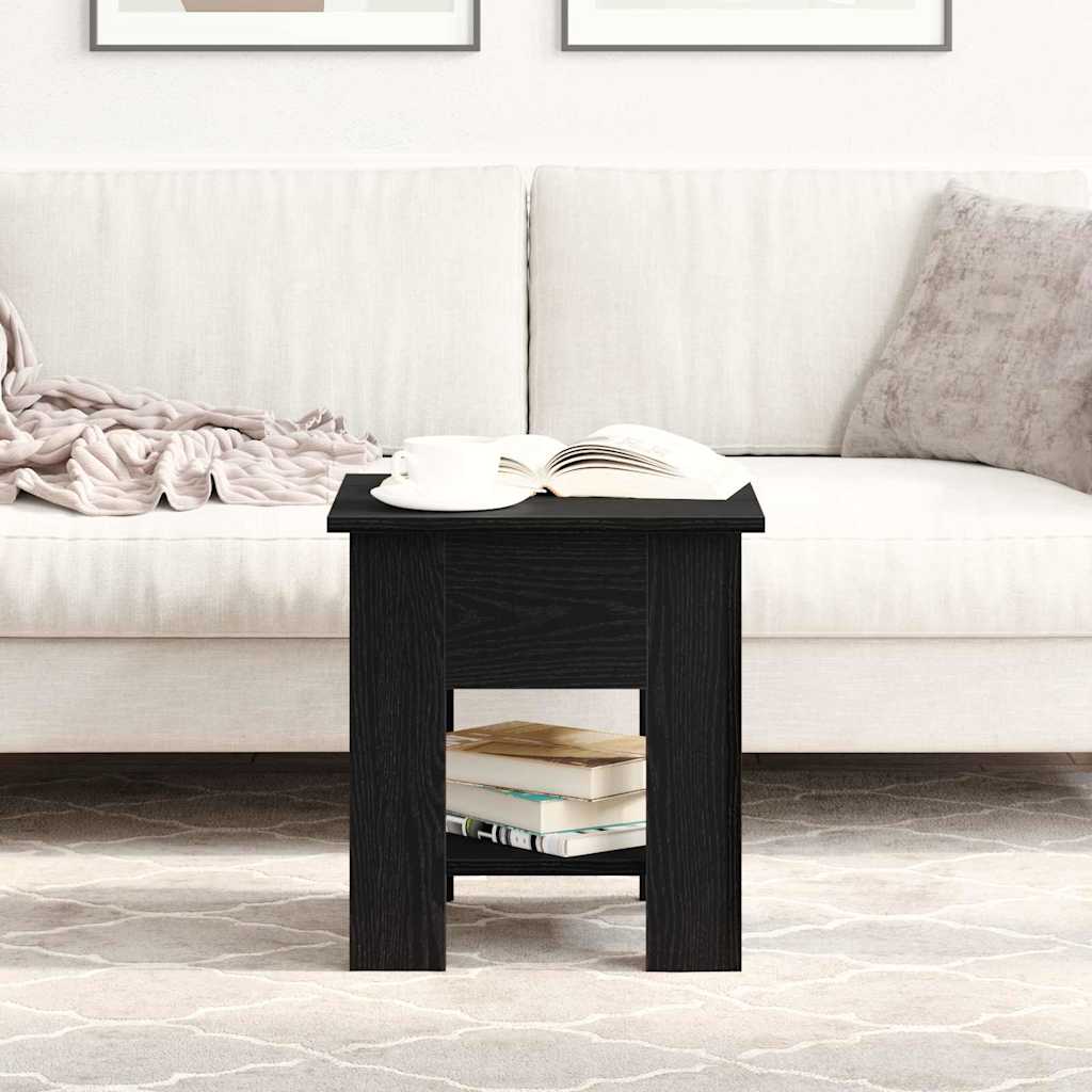 Coffee Table Black Oak 40 x 40 x 42 cm Engineered Wood