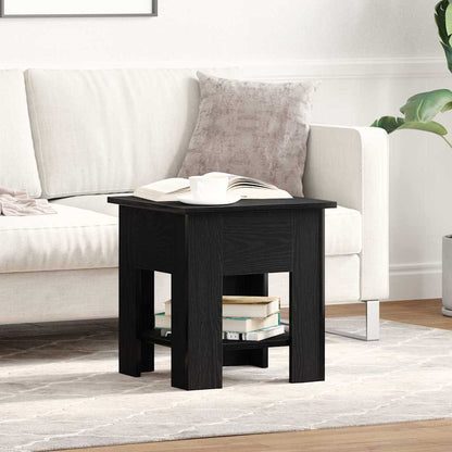 Coffee Table Black Oak 40 x 40 x 42 cm Engineered Wood